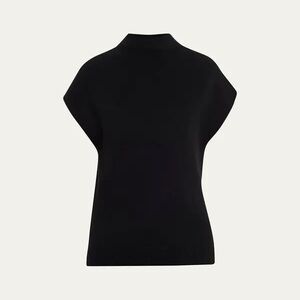 VINCE. Wool & Cashmere Short Sleeve Mock Neck Sweater